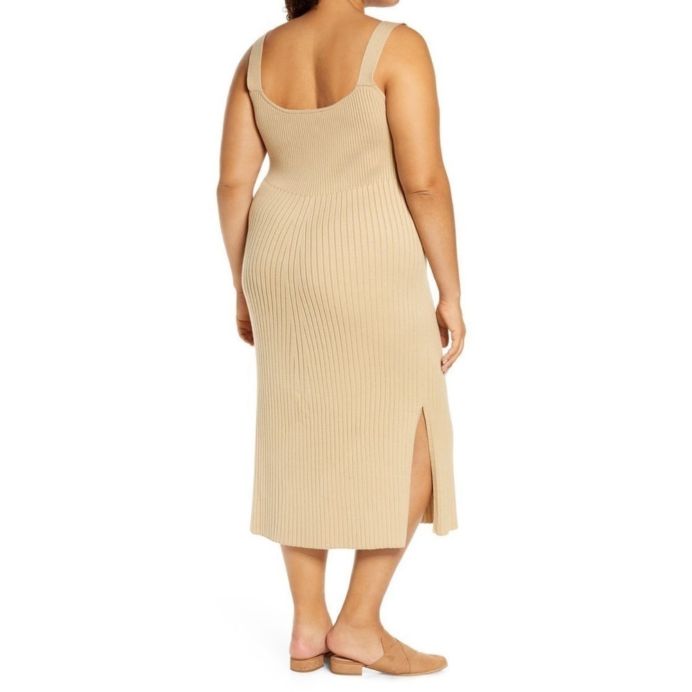 Wayf - Tan Ribbed Dress - Picture 2 of 6